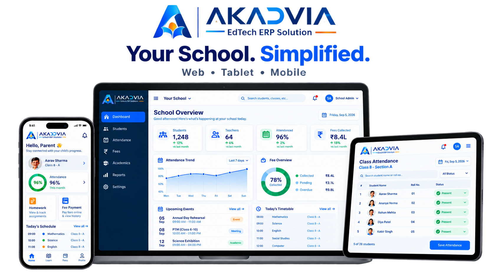 Akadvia Dashboard Preview