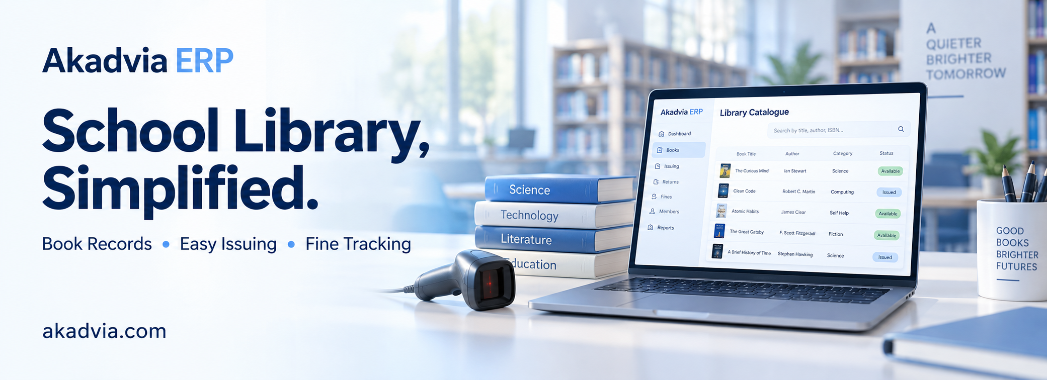 Keep Your School Library Organised and Accessible with Akadvia ERP